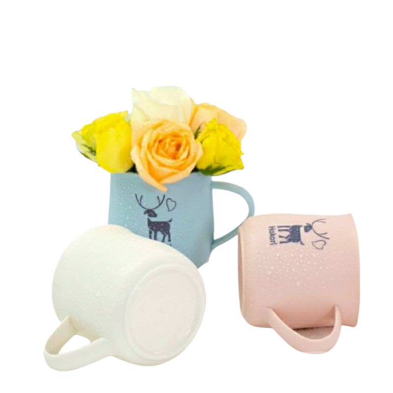 Cốc nhựa Hokori 350ml xinh xắn có quai cầm