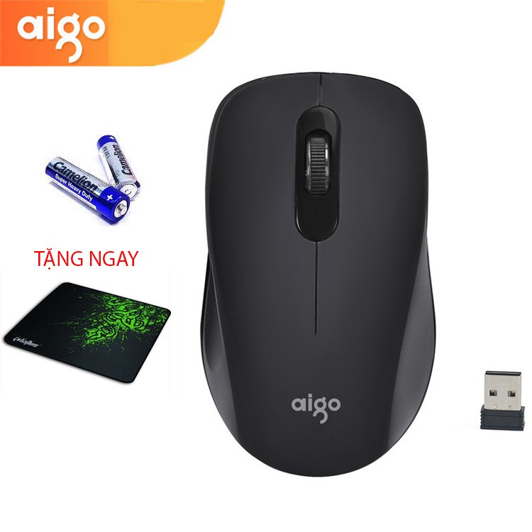 Chuột không dây aigo - Tặng lót chuột