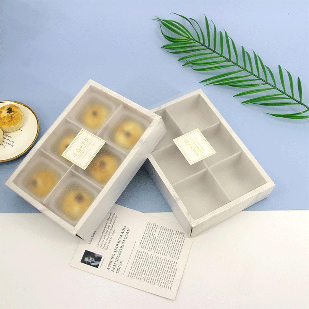 LAKAMIER Hộp Đựng Bánh Ngọt 4 / 6 Lỗ Có Nắp Đậy Tiện Dụng