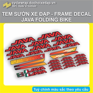 Tem decal dán sườn xe đạp gấp JAVA CL2 | JAVA Folding Decal | CycleWrap