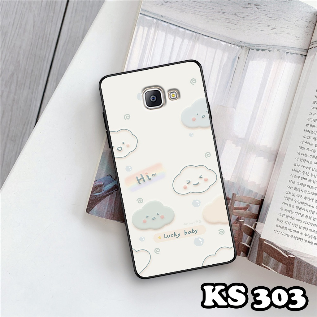 Ốp lưng Samsung A9 Pro - Samsung C9 Pro - Ốp in hình Gấu&amp;Thỏ siêu xinh - Lưng nhám viền TPU chống trầy xước