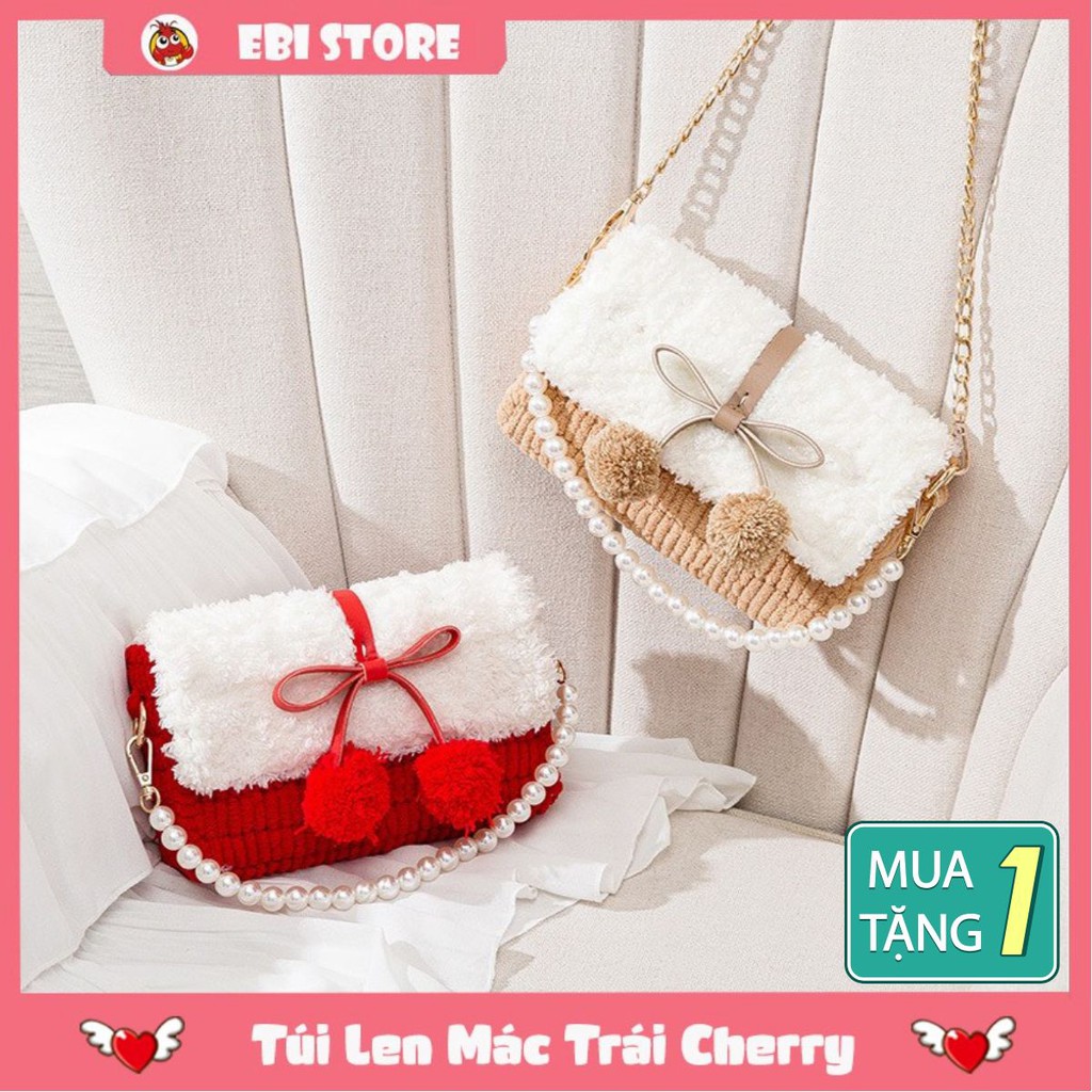 [ FREESHIP 50K ] [Có Video HD] Túi Handmade Phối Màu Mác Trái Cherry ❤️ Ebi Store - Freeship ❤️Set Nguyên Liệu DIY Túi T