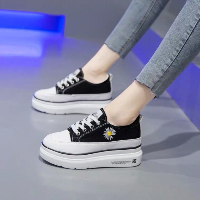 Giày thể thao độn đế hoạ tiết cao 7cm