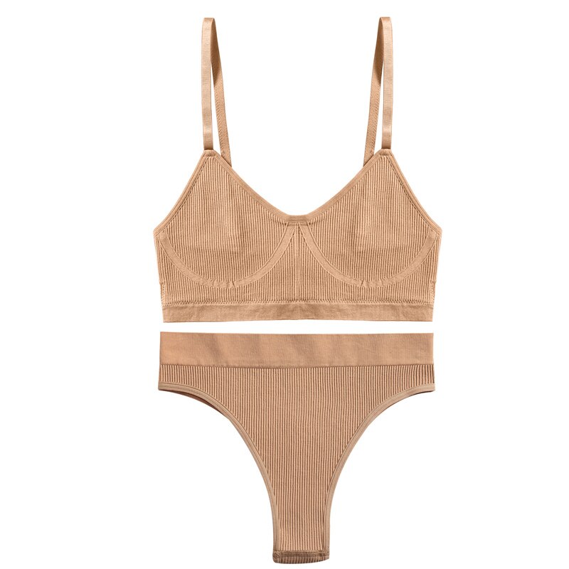 Cute Byte Bộ Đồ Lót Áo Croptop Co Giãn Có Gân Thời Trang Gợi Cảm Dễ Thương Cho Nữ | BigBuy360 - bigbuy360.vn