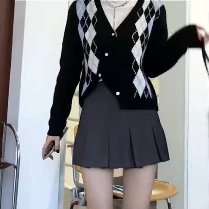 COZOK Áo cardigan dệt kim tay dài dáng rộng thời trang dễ phối đồ