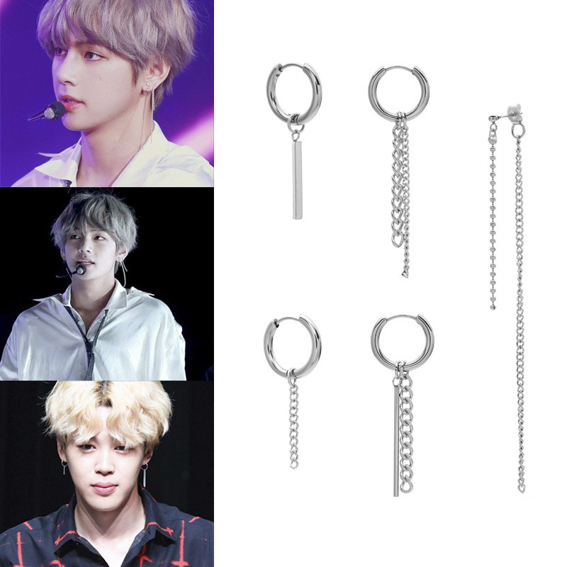 Combo Khuyên Tai Nam Titan Độc Lạ phong Cách KPOP