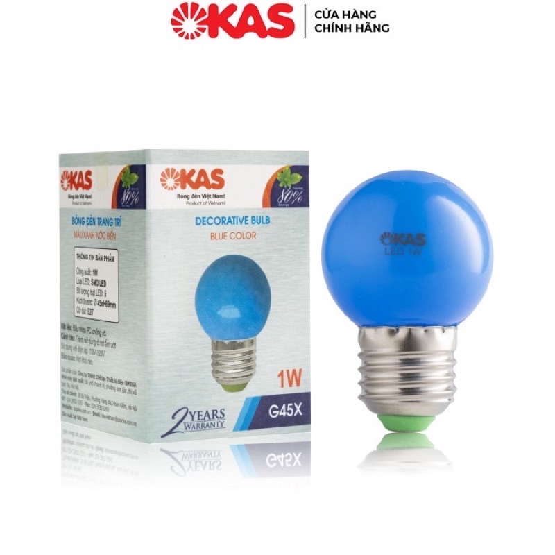 Bóng đèn chanh LED trang trí OKAS G45 nhiều màu