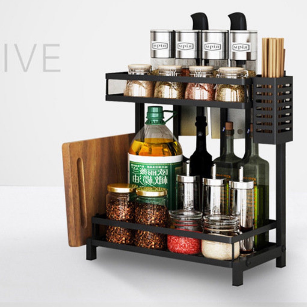 Kệ đựng gia vị nhà bếp đa năng thép không gỉ đồ dùng nhà bếp