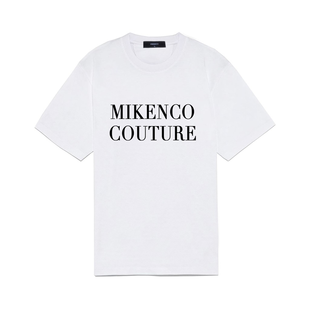 Áo phông ngắn tay unisex MIKENCO Couture White
