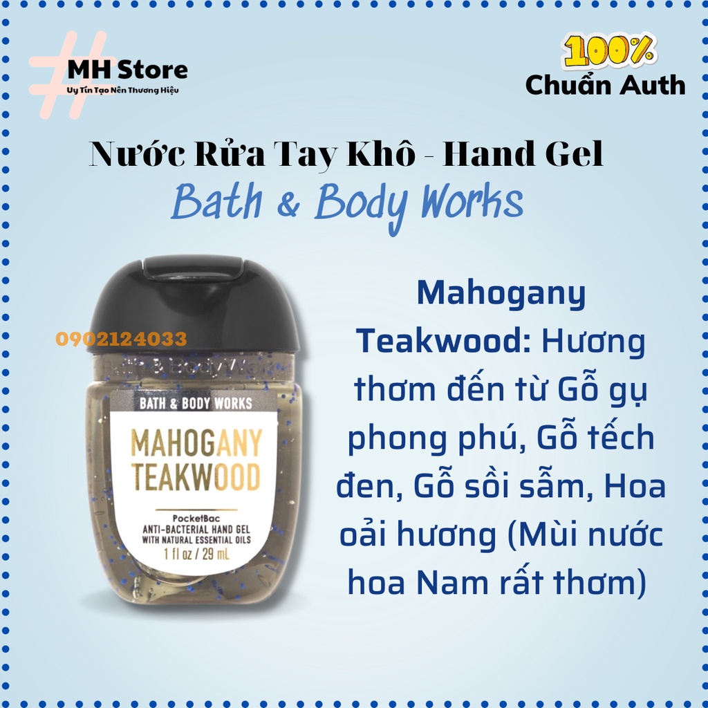 (Mùi Nước Hoa) Nước Rửa Tay Khô Bath & Body Works Dung Tích 29ml (MH Shop)