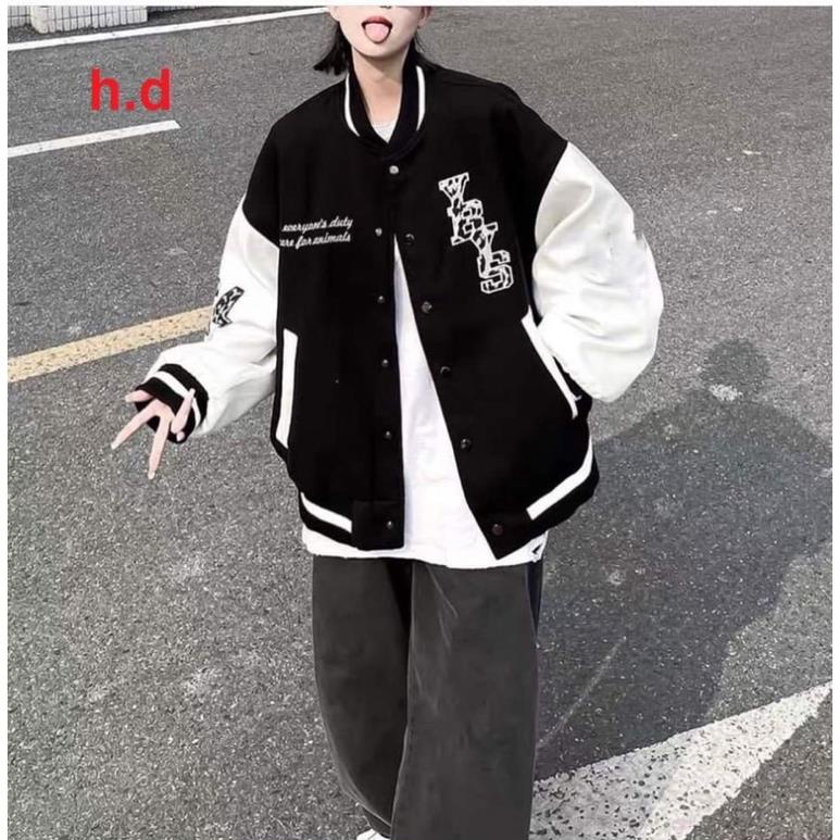 Áo bomber tay 64 YBY  phối tay trắng HD