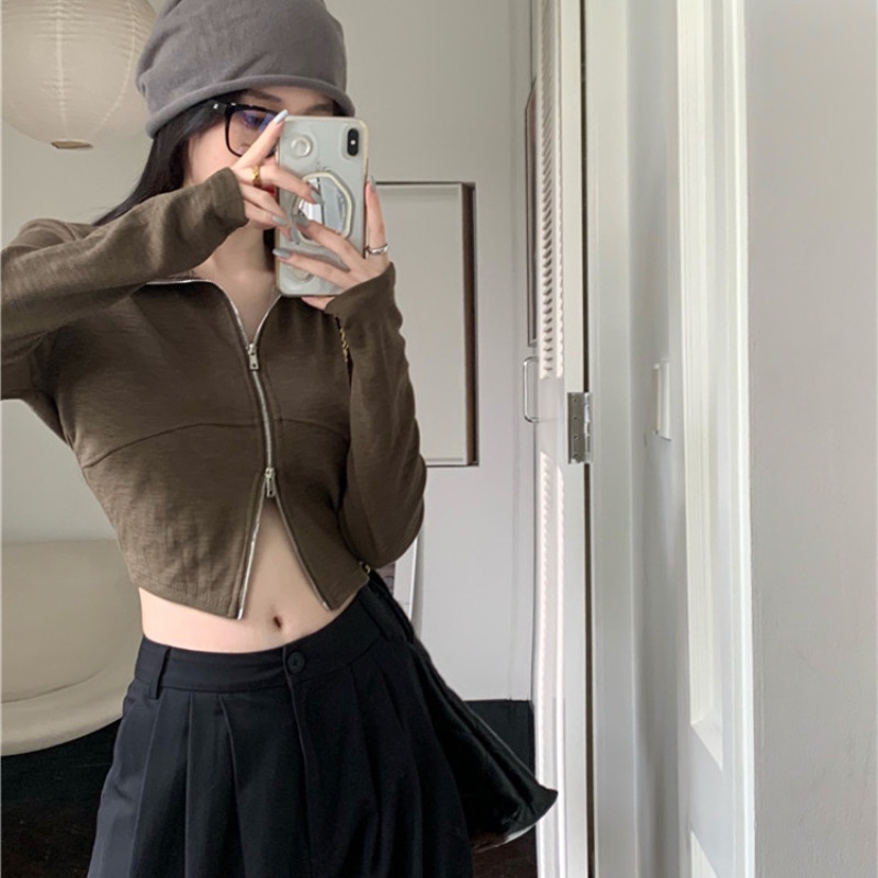 Áo Thun Tay Dài Dáng Ôm Thời Trang Mùa Thu Cho Nữ