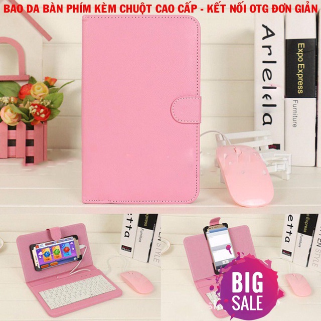 Bộ sản phẩm bao da kèm bàn phím dời +chuột cho điện thoại, máy tính bảng | BigBuy360 - bigbuy360.vn