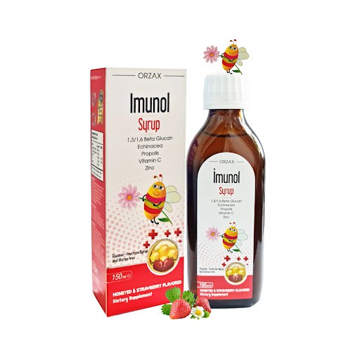 Imunol Syrup - Bổ xung Vitamin C, Kẽm và các thành phần hỗ trợ tăng cường sức đề kháng