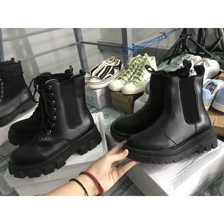 Giày boot MÃ A1732 Đế chiến binh ngầu bôt ullzang basic co dãn mùa thu đông boots boost bốt