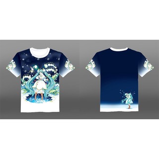 Áo thun anime Snow Miku Trắng