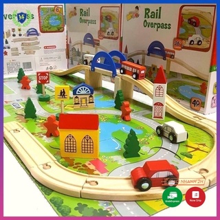 [HÀNG CAO CẤP] Đồ Chơi Lắp Ghép, Đồ Chơi Gỗ Mô Hình Thành Phố Đồ Chơi Xếp Hình Cho Bé Thông Minh, AKA STORE