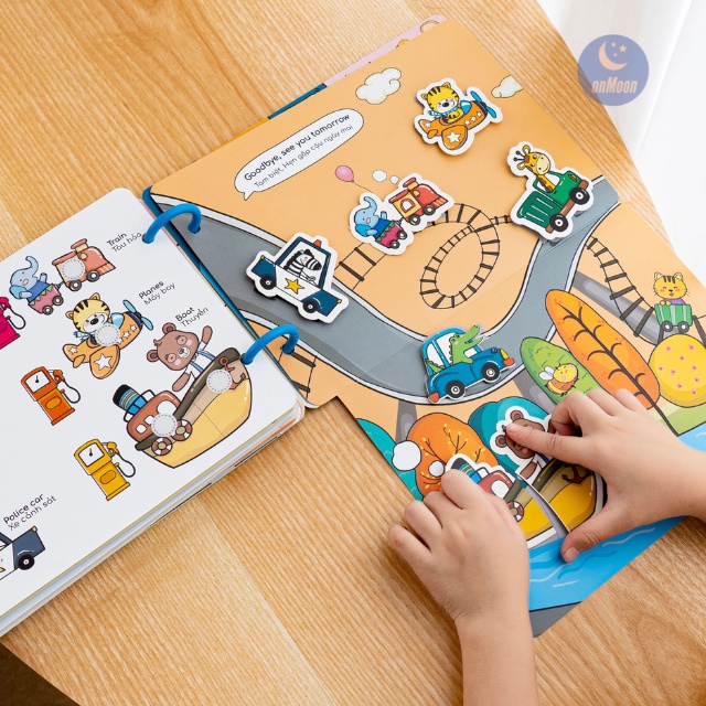 Học liệu bóc dán Montessory cho bé, học liệu busy book bóc dán thông minh - giáo dục sớm