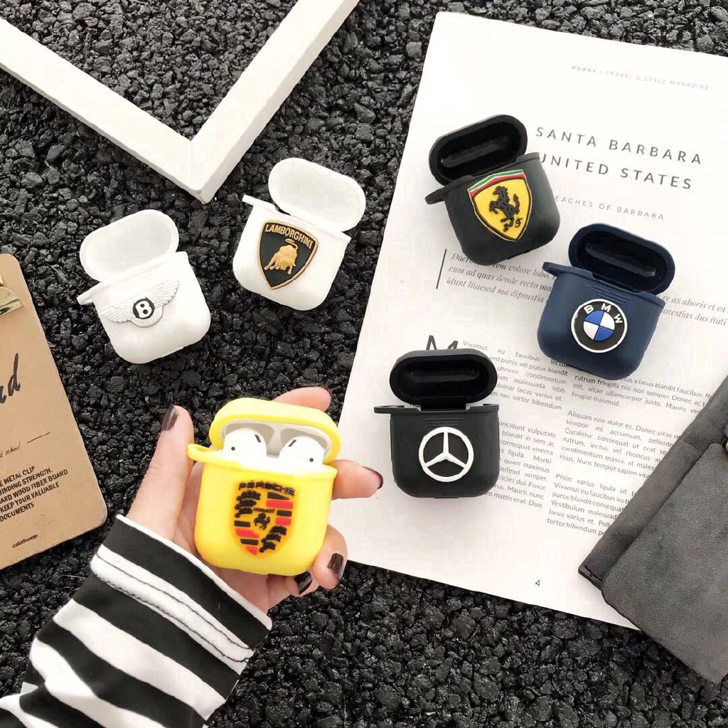Vỏ hình logo hãng xe hơi để hộp tai nghe AirPods