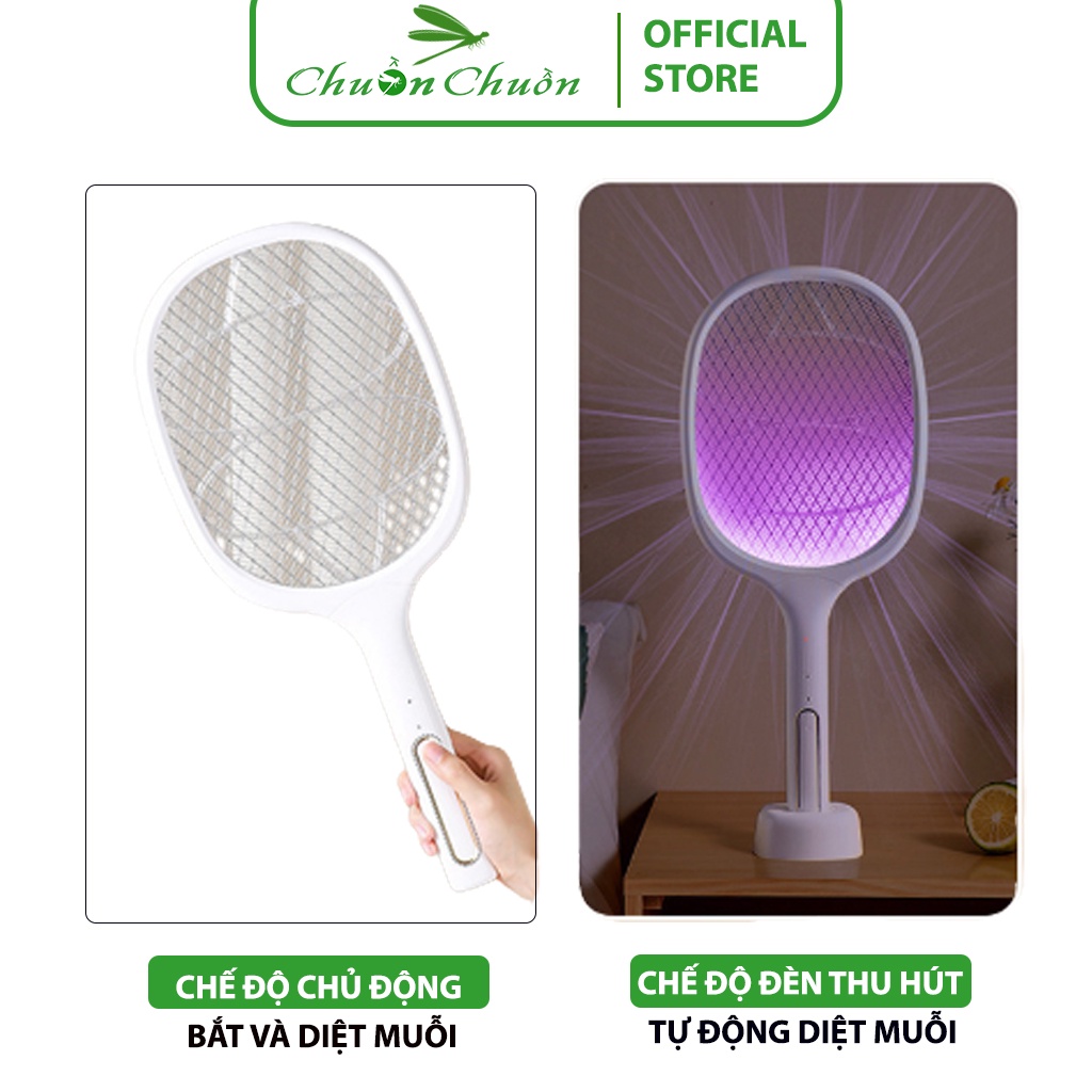Vợt muỗi thông Minh Kiêm Đèn Bắt Muỗi Tự Động 2 Trong 1 Bảo Hành 12 Tháng - Pin sạc cao cấp 1200 mah - Bảo hành 12 tháng