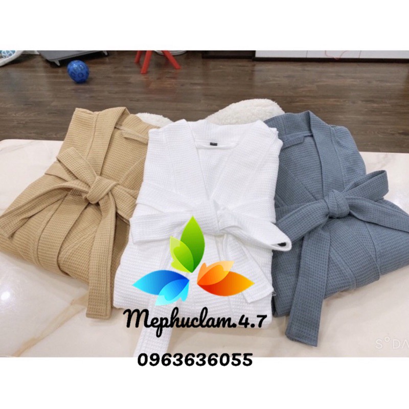 ÁO CHOÀNG TẮM TỔ ONG 100% COTTON