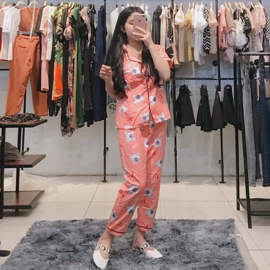 Đồ bộ mặc nhà quần dài áo cộc pijama kate thái đồ ngủ mát mẻ thoáng khí nhiều mẫu (127808)