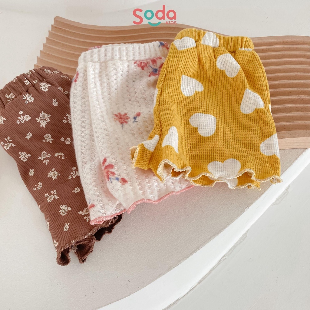 Bộ quần áo hai dây cho bé Tulip SODA KIDS kiểu viền sóng, co dãn mềm mãi