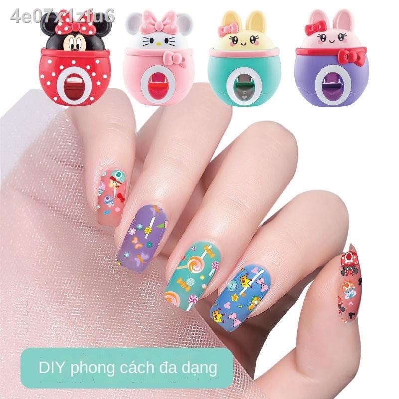 Đồ chơi làm Nail cho bé - máy sơn móng tay thật thông minh kèm trang điểm thật hình mèo Kitty và chuột Mickey