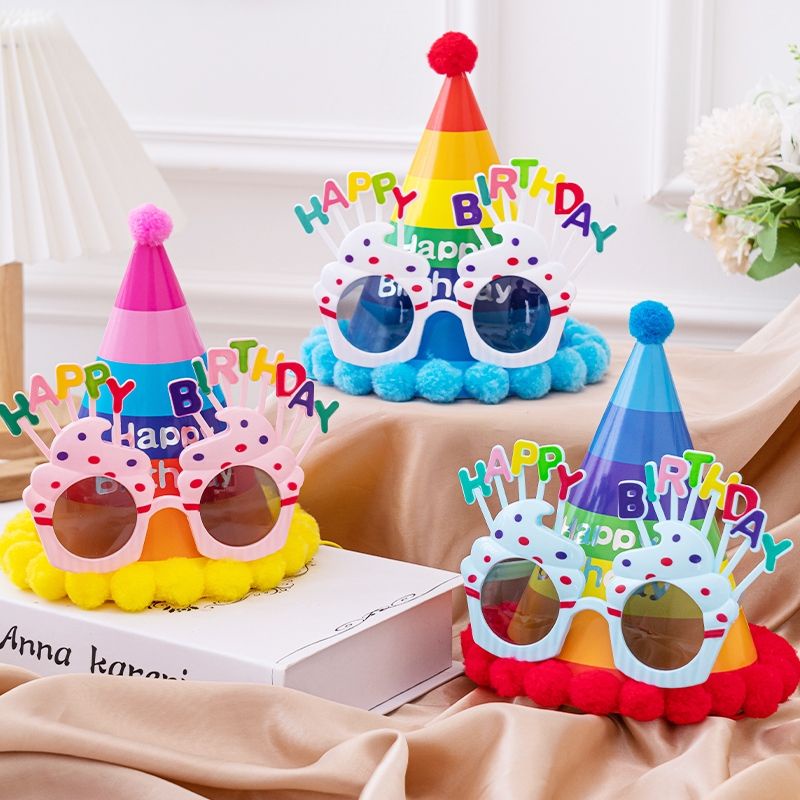 Kính mắt Happy Birthday chúc mừng sinh nhật, phụ kiện sinh nhật