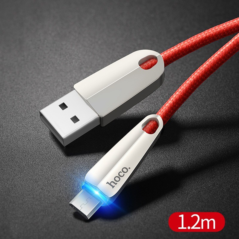 Dây sạc IPHoco U35 có đèn tự ngắt khi đầy pin sạc nhanh IP2.4A hỗ trợ các dòng IP