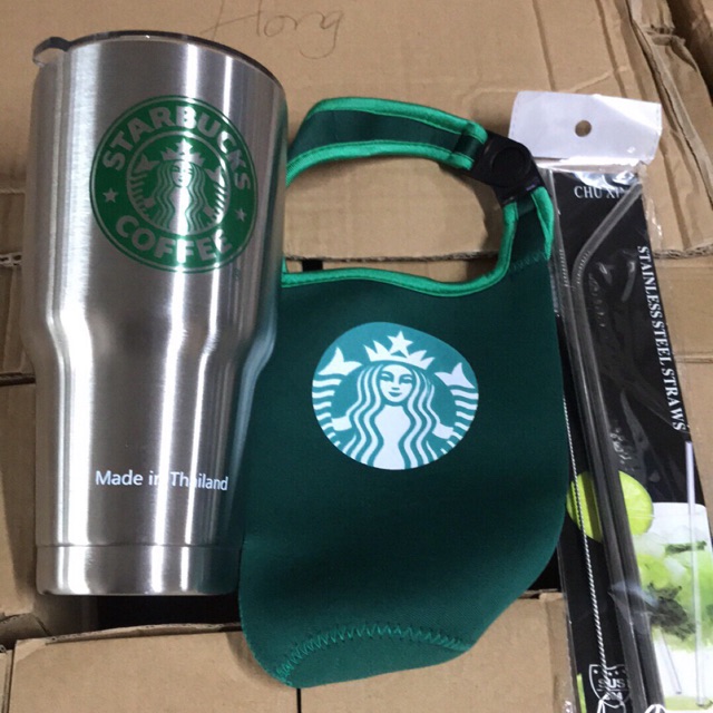 Combo 10 bình giữ nhiệt star bucks với 5 sét bút bi hình thú ngộ nghĩnh đáng yêu