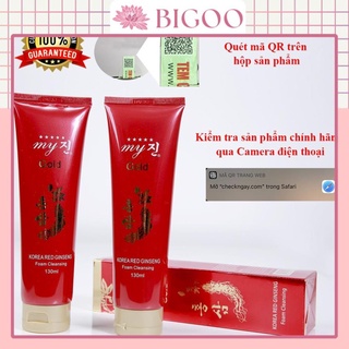 Sữa Rửa Mặt Hồng Sâm Đỏ My Gold Hàn Quốc 130ml Bigoo