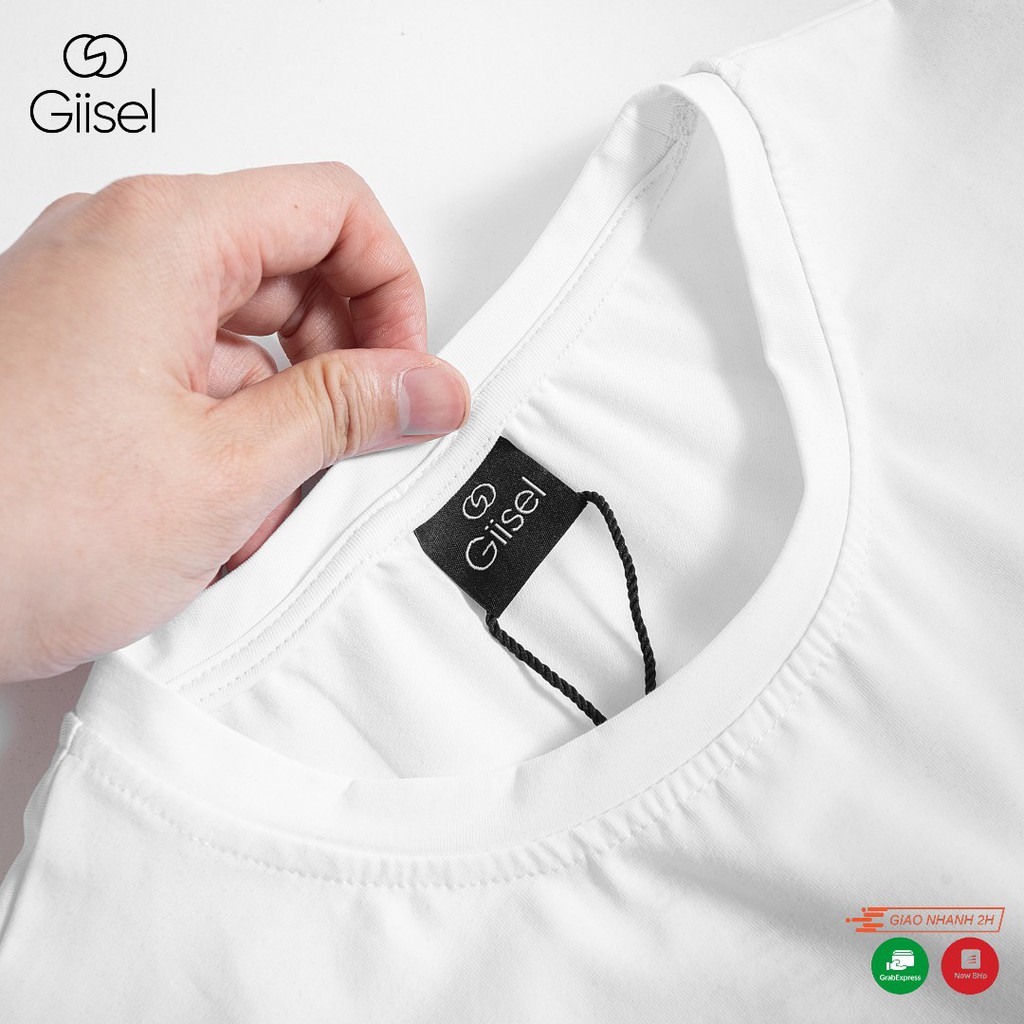 Áo phông thun unisex nam nữ  tay ngắn cổ tròn cotton co giãn 4 chiều màu trắng đen - logo thêu chữ Flow | BigBuy360 - bigbuy360.vn