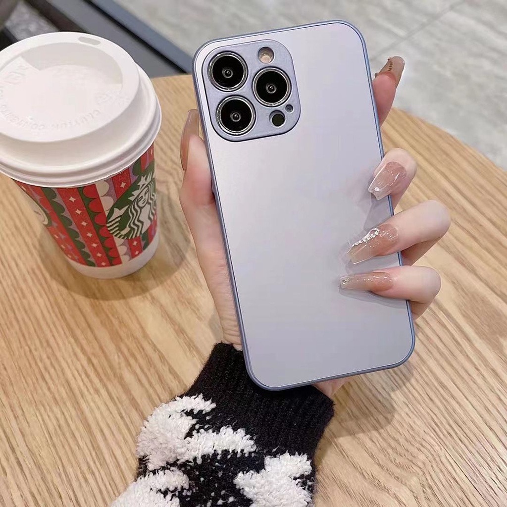 Ốp điện thoại mặt kính nhám AG nhiều màu tùy chọn cho IPhone 13 Pro Max 7P 8Plus X XR XS Max 11 12Pro MAX 12 11Pro Max