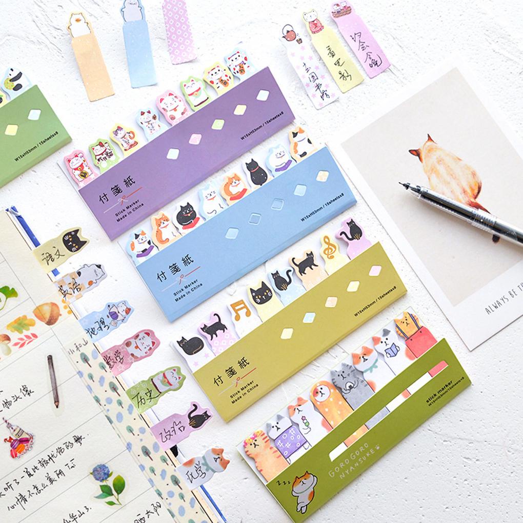 Nhãn Dán Ghi Chú Họa Tiết Hoạt Hình Động Vật Đáng Yêu