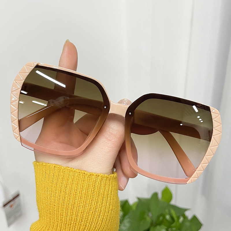 Kính Mát Vuông Oversize Chống Tia UV400 Cho Nữ