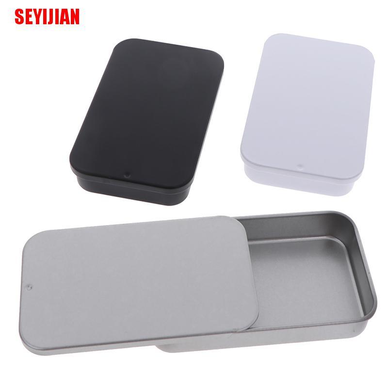 (SEY) Hộp Thiếc Nhỏ Có Nắp Trượt Dùng Đựng Sáp / Kem Dưỡng / Râu / Thuốc