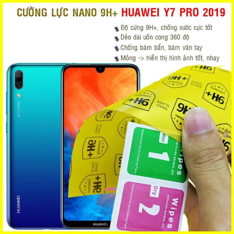 Dán cường lực dẻo nano Huawei Y7 Pro 2019