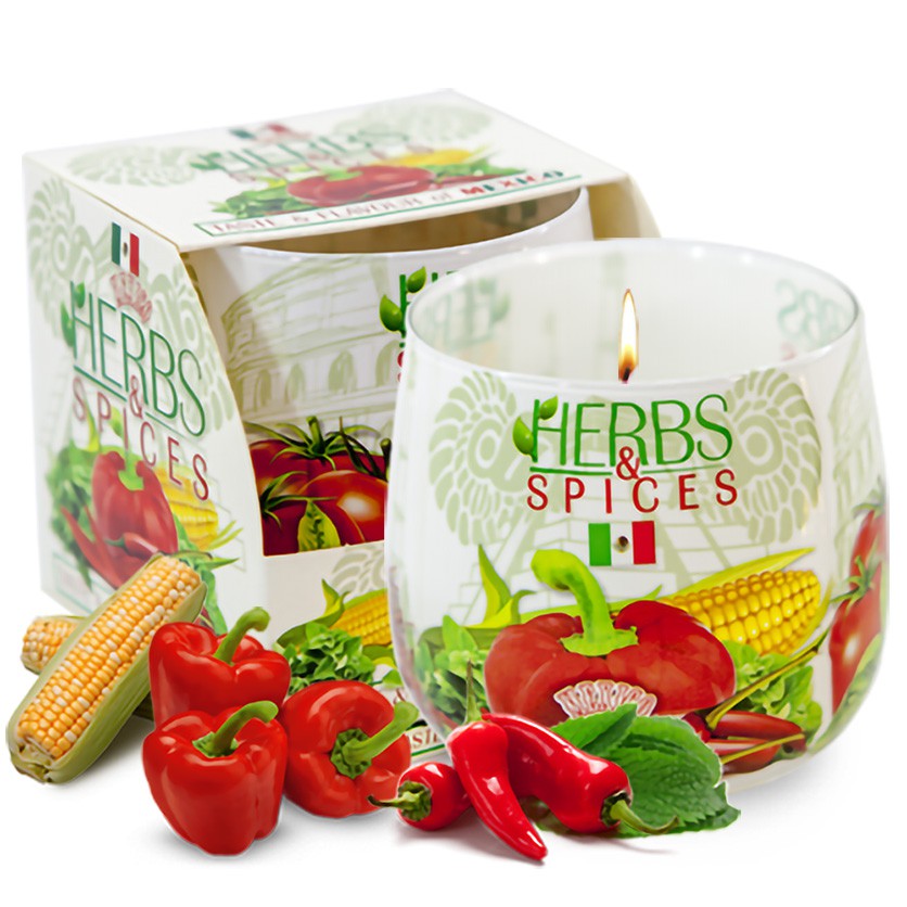 Ly nến thơm tinh dầu Bartek Herbs & Spices 100g QT024480 - hương thảo mộc