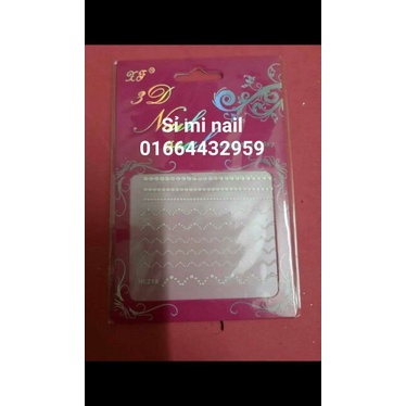 Hình dán 3d kiểu zen trang trí móng..