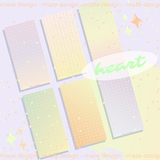 Heart Alphabet Sticker - Sticker alphabet trái tim, chữ trắng - phong cách Hàn Quốc - Thiết kế bởi MAZE