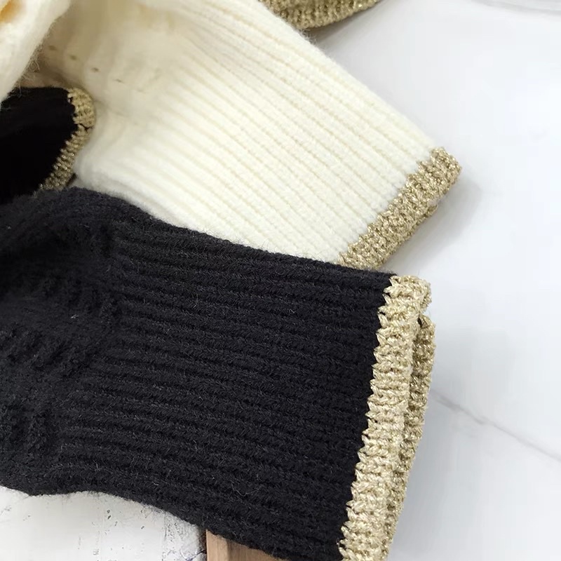 Áo khoác len nữ phối nhũ tay dài - Áo len dệt kim cao cấp | BigBuy360 - bigbuy360.vn