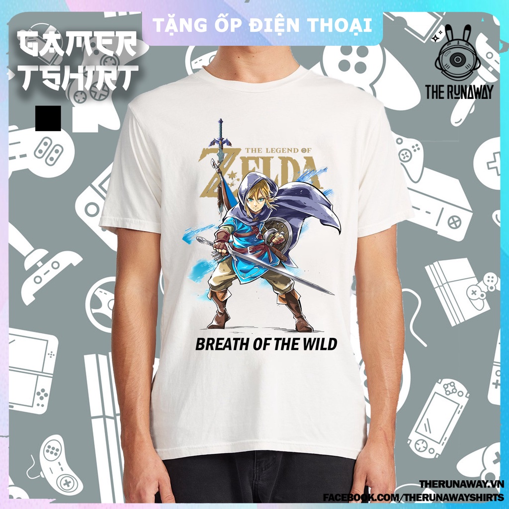 Áo phông Gamer #26 : Legend of Zelda by The Runaway form xuông Unisex Cotton 100% cho nam nữ
