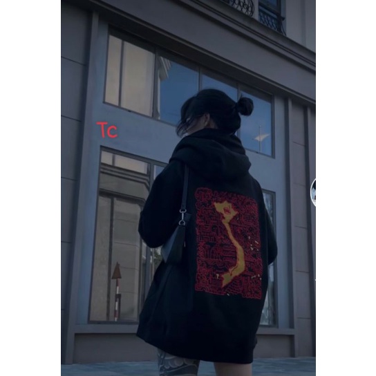 Áo Hoodie Mê Cung Sử Việt, Hình in 5D to đẹp, cực xịn xò.Fom áo to thụng nam nữ đều mặc được, em này mặc nhóm cực chất.