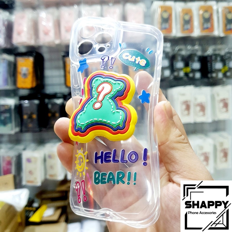 Ốp Lưng IPhone Gấu Hỏi Silicon Viền Vuông Các Dòng 7Plus/8Plus/X/XS/XsMax/11/11ProMax/12ProMax [Shappy Shop]