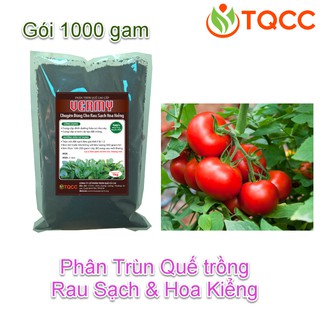 Phân trùn quế sinh học Vermy trồng Rau Sạch và Hoa Kiểng gói 1000 gam
