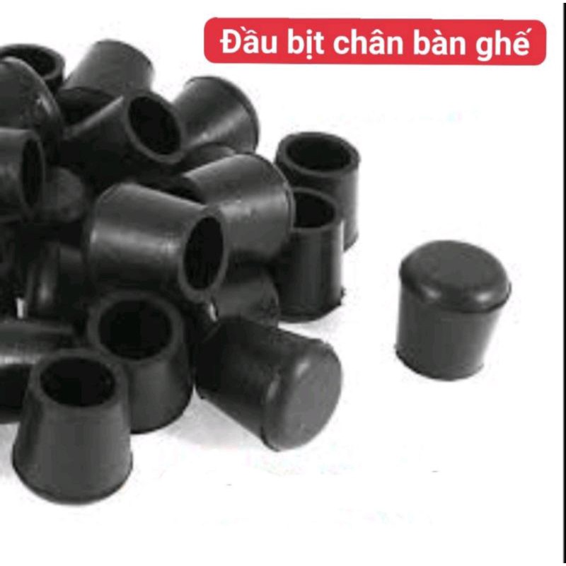 Bộ 10 chụp ngoài, chân đế cao su, nút bịt chân bàn ghế ống , phi 16-19-22-25-32