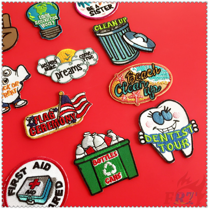 Miếng ủi thêu trang trí quần áo nhiều mẫu xinh xắn tùy chọn