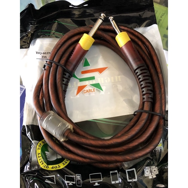 Dây 2 đầu jack cắm 6.5 ly dài 3 mét, có cục chống nhiễu