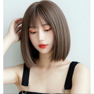 tóc giả cả đầu vic cụp suông - Tặng kèm lưới lược